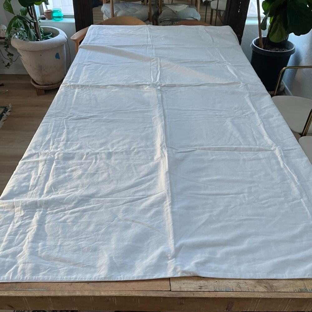 Kotton Culture Duvet Euro Twin Cover White Egyptian Cotton Zip Closure